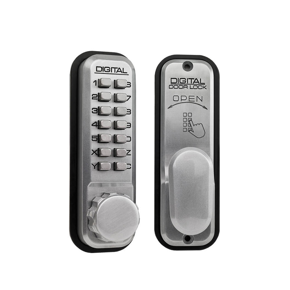 Lockey 2430 Heavy Duty Mechanical Digital Door Lock - Satin Chrome